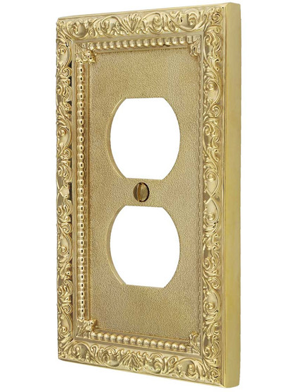Floral Victorian Duplex Outlet Cover Plate.